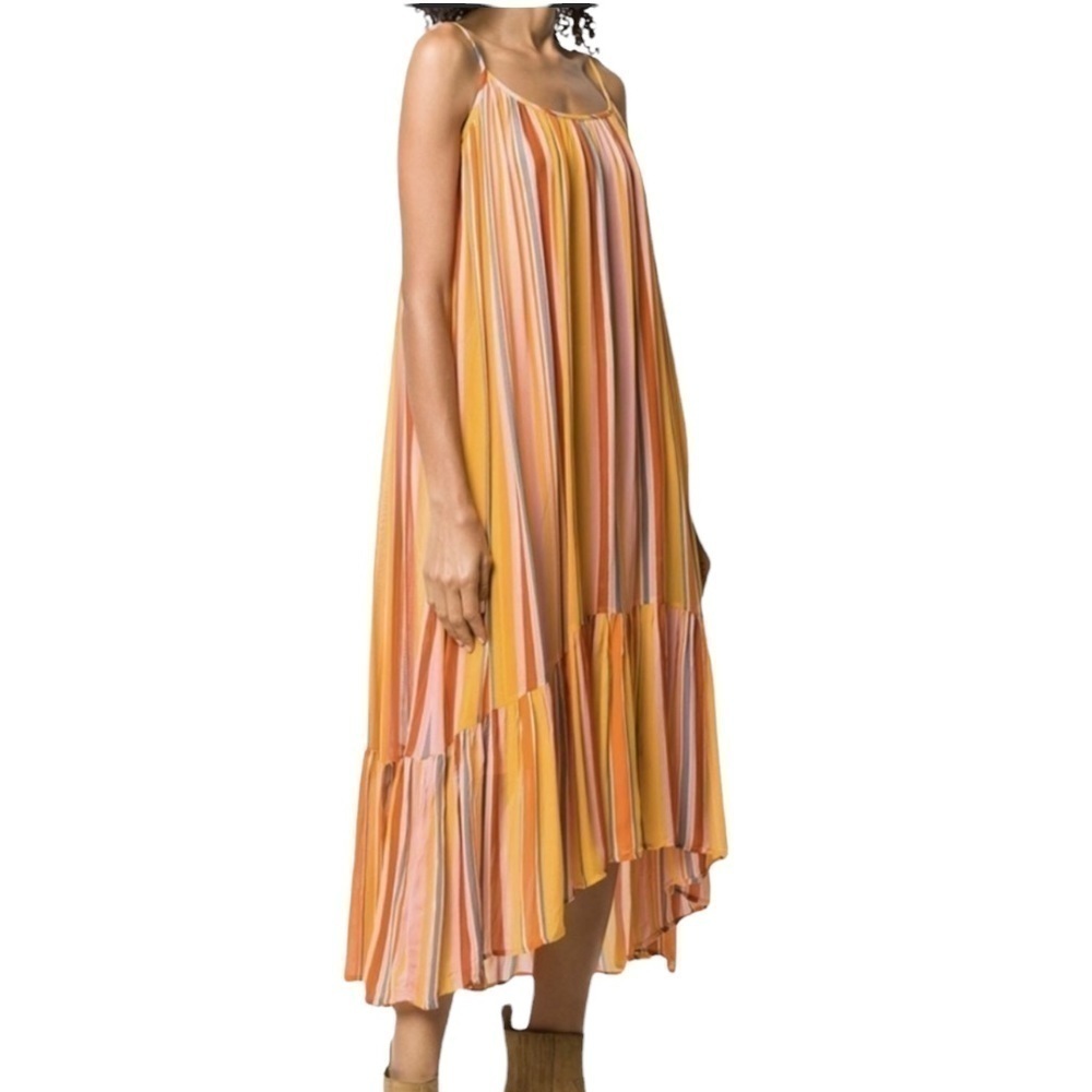 All Saints Paola Stripe Midi Shift Dress Women’s 6 - Picture 3 of 13